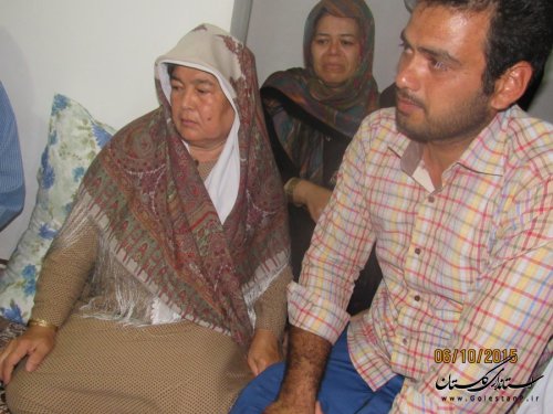 دیدار ودلجویی استاندار گلستان از خانواده مرحوم عید محمد طریک
