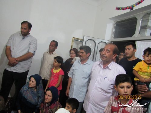 دیدار ودلجویی استاندار گلستان از خانواده مرحوم عید محمد طریک