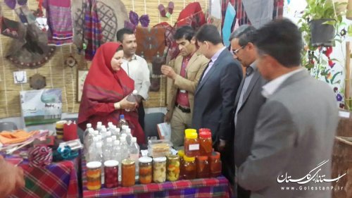 بازدید فرماندار گالیکش از غرفه دهیاری های شهرستان 
