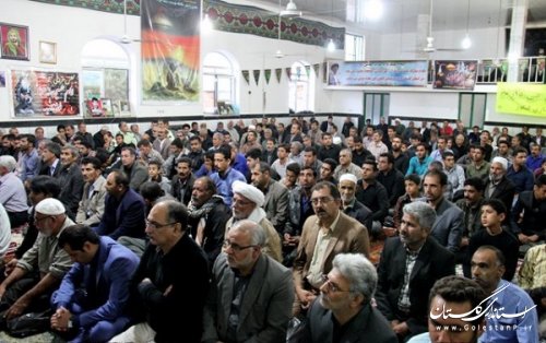 مراسم استقبال از ماه محرم با حضور آیت الله نورمفیدی در کلاله برگزار شد