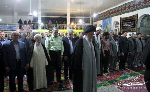 مراسم استقبال از ماه محرم با حضور آیت الله نورمفیدی در کلاله برگزار شد