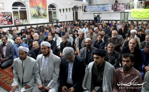 مراسم استقبال از ماه محرم با حضور آیت الله نورمفیدی در کلاله برگزار شد
