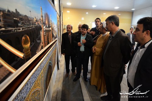 نمایشگاه عکس حرم مطهر امام علی (ع) باحضور سرپرست حوزه استاندار افتتاح شد