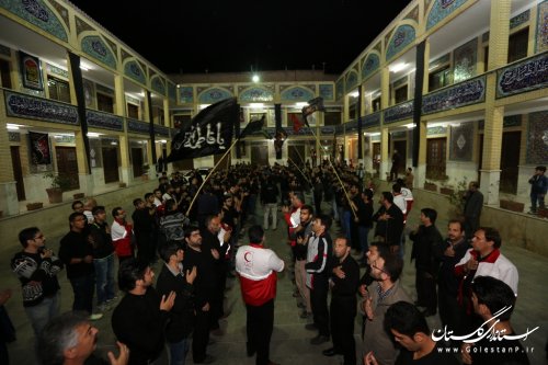 آیین دسته روی محبان حضرت علی اکبر(ع) جمعیت هلال احمر گلستان در گرگان