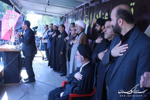 مراسم متمرکز تاسوعای حسینی در مرکز استان برگزار شد