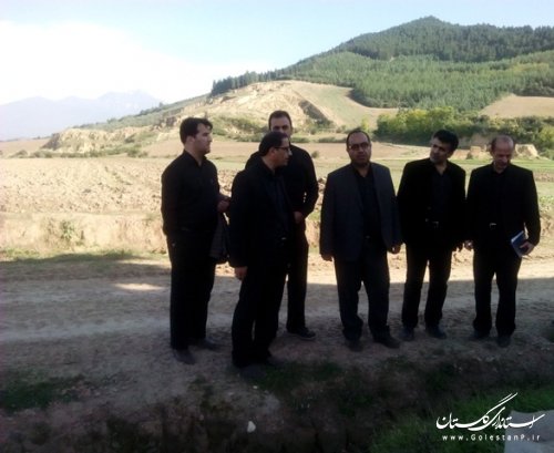 بازدید فرماندار علی آباد کتول از کانال جدیدالاحداث برفتان