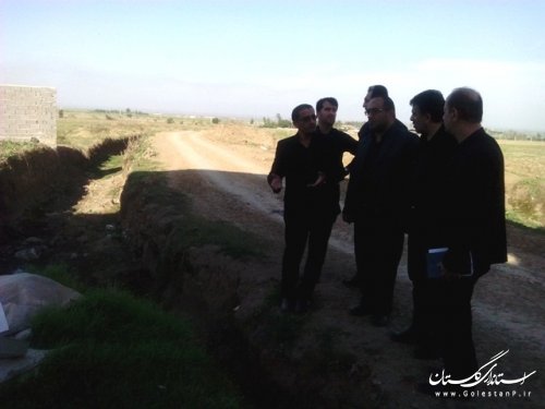 بازدید فرماندار علی آباد کتول از کانال جدیدالاحداث برفتان