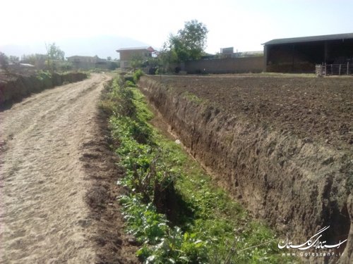 بازدید فرماندار علی آباد کتول از کانال جدیدالاحداث برفتان