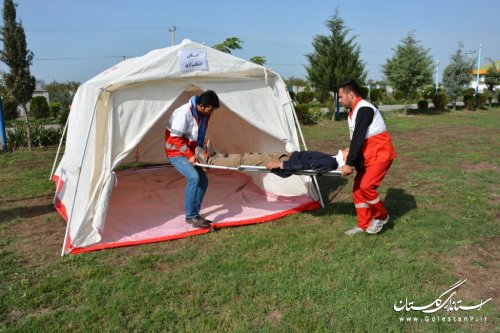 مانور پدافند غیرعامل در مرکز آموزش فنی وحرفه ای شهرستان کردکوی برگزار شد