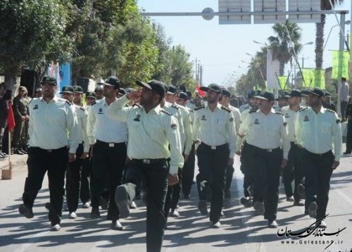 برگزاری صبحگاه مشترک نیروی انتظامی شهرستان ترکمن 