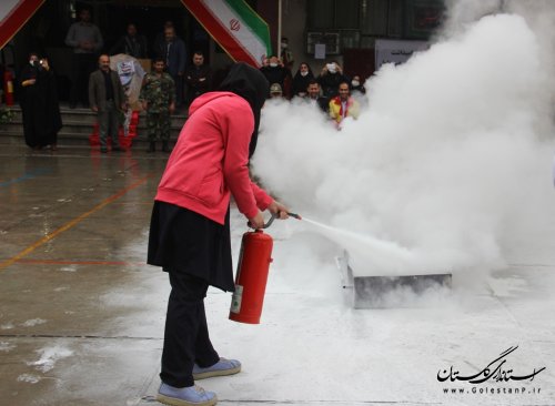 اجراي مانور پدافند غير عامل در مدارس گلستان