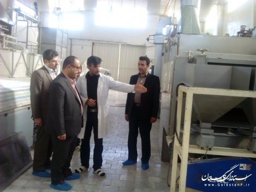 بازدیدفرماندارعلی آباد کتول ازشرکت  تولیدی شهاب انرژی صبح
