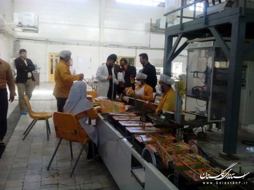 بازدیدفرماندارعلی آباد کتول ازشرکت  تولیدی شهاب انرژی صبح