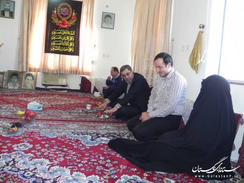 دیدار از خانواده شهدای دانش آموز در مینودشت