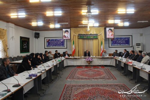 نشست فرماندار گرگان با معاون و کارکنان حوزه معاونت برنامه ریزی و امورعمرانی