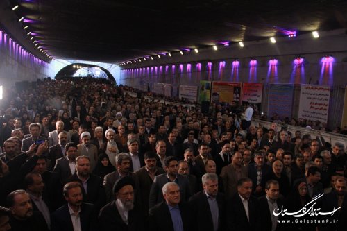 آیین افتتاح و بهره برداری از زیرگذر گلشهر گرگان