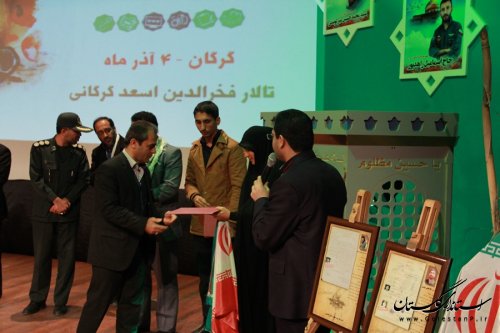 آیین اختتامیه جشنواره رسانه‌ای شهدای غواص و مدافع حرم در گرگان برگزارشد
