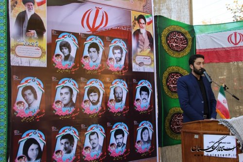 مراسم غبارروبی و عطرافشانی یادمان شهدای پنجم آذر در بیمارستان 5 آذر گرگان