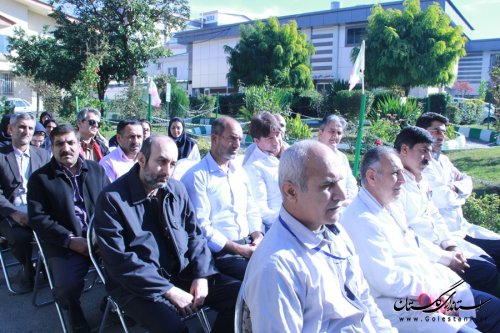 مراسم غبارروبی و عطرافشانی یادمان شهدای پنجم آذر در بیمارستان 5 آذر گرگان