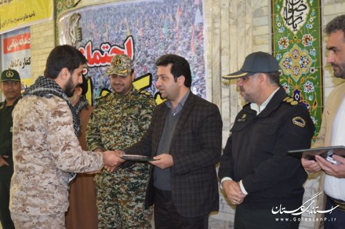 همایش بزرگ ایستادگی بسیجیان در مصلی کردکوی برگزار شد