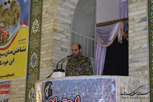 همایش بزرگ ایستادگی بسیجیان در مصلی کردکوی برگزار شد