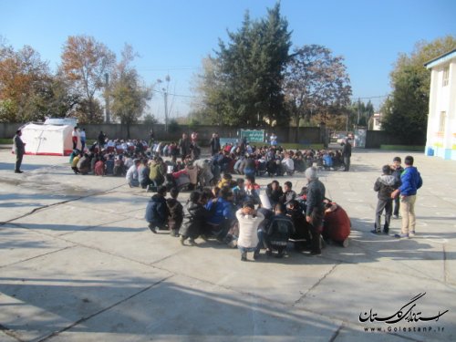 مانور زلزله در کلاله برگزار شد
