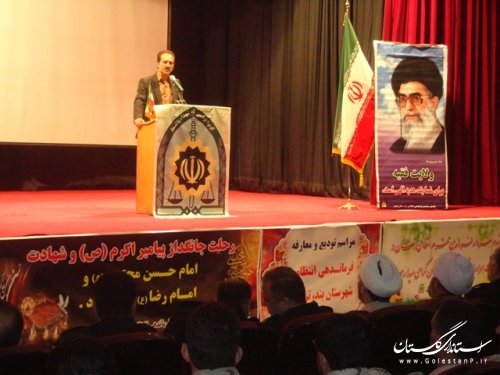 آئین تودیع و معارفه فرمانده نیروی انتظامی شهرستان ترکمن برگزار شد