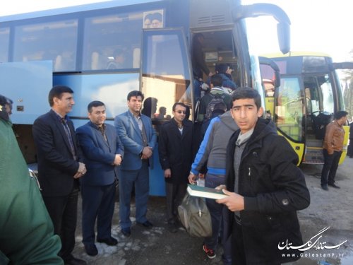 کاروان راهیان نور علی آبادکتول راهی مناطق جنوبی شد