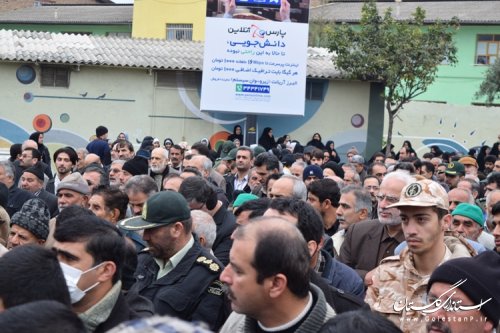 مراسم باشکوه تشییع پیکر شهید مدافع حرم اسماعیل زاهدپور در کردکوی