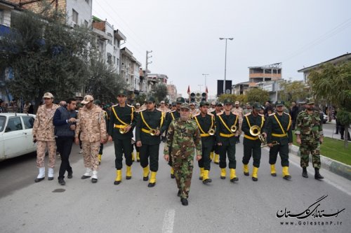 مراسم باشکوه تشییع پیکر شهید مدافع حرم اسماعیل زاهدپور در کردکوی