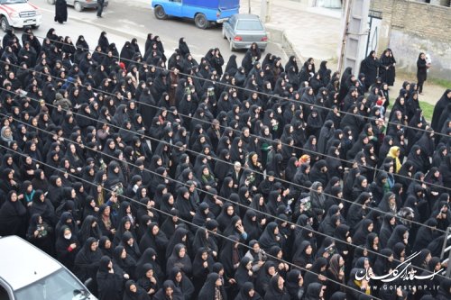 مراسم باشکوه تشییع پیکر شهید مدافع حرم اسماعیل زاهدپور در کردکوی