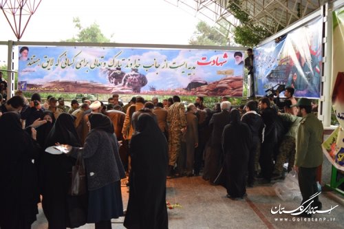 مراسم باشکوه تشییع پیکر شهید مدافع حرم اسماعیل زاهدپور در کردکوی