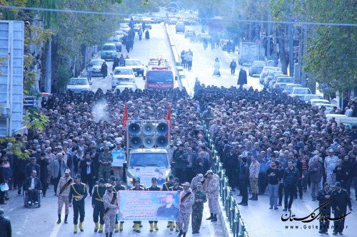 پیکر جانباز شیمیایی «محمد اتراچالی» در گرگان تشییع شد