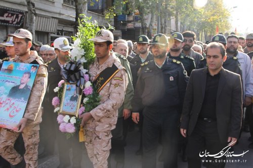 پیکر جانباز شیمیایی «محمد اتراچالی» در گرگان تشییع شد