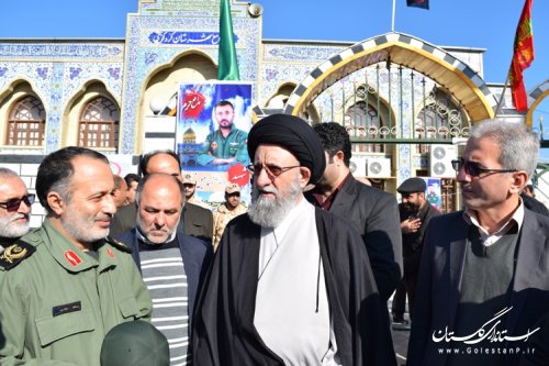 مراسم بزرگداشت شهید مدافع حرم اسماعیل زاهدپور در مسجد جامع کردکوی