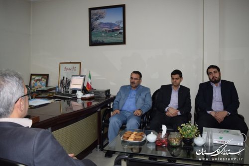 دیدار مسئول سرپرستی بانک مهر استان با فرماندار کردکوی
