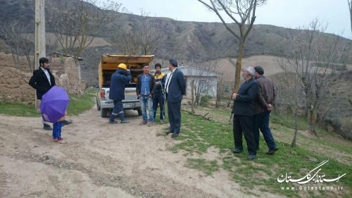 بازدید فرماندار مراوه تپه از روستای آلتی آغاچ و پروژه گازرسانی بخش گلیداغ