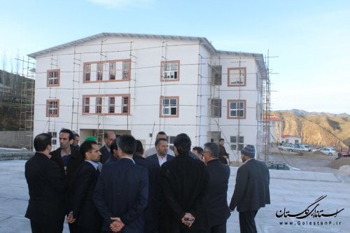 افتتاح بزرگترین مجتمع آموزشی شهرستان مراوه تپه در روستای عرب قاری حاجی در دهه فجر