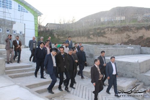 افتتاح بزرگترین مجتمع آموزشی شهرستان مراوه تپه در روستای عرب قاری حاجی در دهه فجر