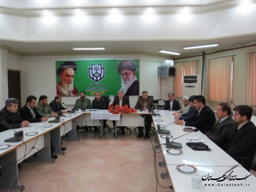 سومین جلسه کمیته یادمانها و بناهای اجلاسیه 4000 شهید گلستان درآق قلا برگزار شد