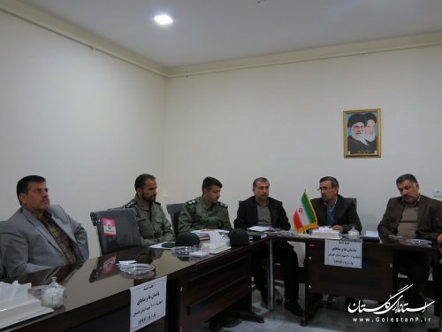 جلسه کمیته یادمانها و بناهای اجلاسیه 4000 شهید استان گلستان در گالیکش برگزار شد