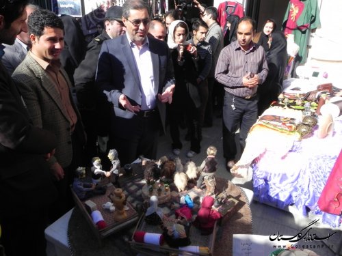افتتاح نمایشگاه صنایع دستی میراث فرهنگی مینودشت