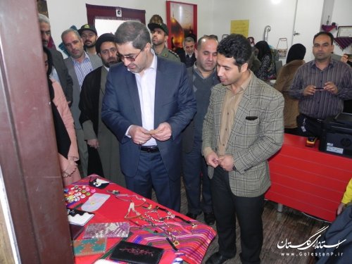 افتتاح نمایشگاه صنایع دستی میراث فرهنگی مینودشت