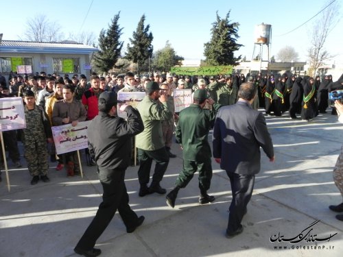 رزمایش دفاع از کوی و برزن با اقتدار در مینودشت برگزار شد