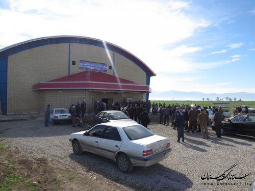 افتتاح سالن ورزشی چند منظوره روستای کرد و زمین والیبال ساحلی شهر آق قلا