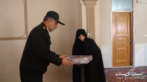 دیدار فرماندار کلاله با خانواده های شهید روستای کنگور 
