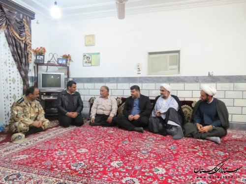 دیدار فرماندار رامیان با خانواده معظم شهید و جانباز 
