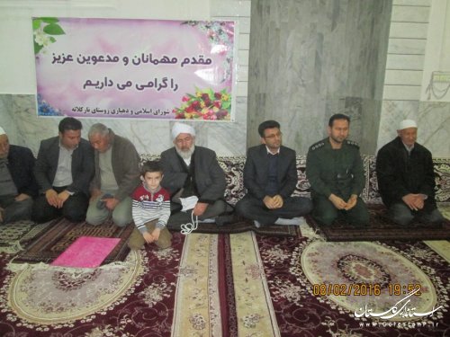 حضور فرماندار رامیان در جشن انقلاب روستای نارکلاته