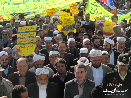 راهپیمایی یوم الله 22 بهمن در شهرستان گمیشان برگزار شد