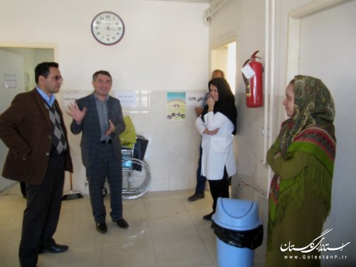حضور فرماندار گمیشان در مرکز بهداشت شهرستان و تبریک روز پرستار